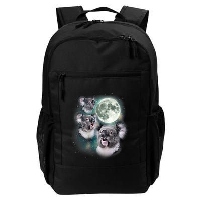Three Koala Moon Cute Quirky Meme Howling Wildlife Koala Backpack