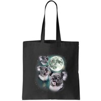 Three Koala Moon Cute Quirky Meme Howling Wildlife Koala Bag