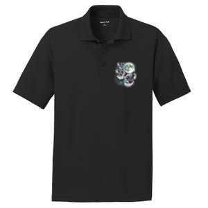 Three Koala Moon Cute Quirky Meme Howling Wildlife Koala PosiCharge RacerMesh Polo