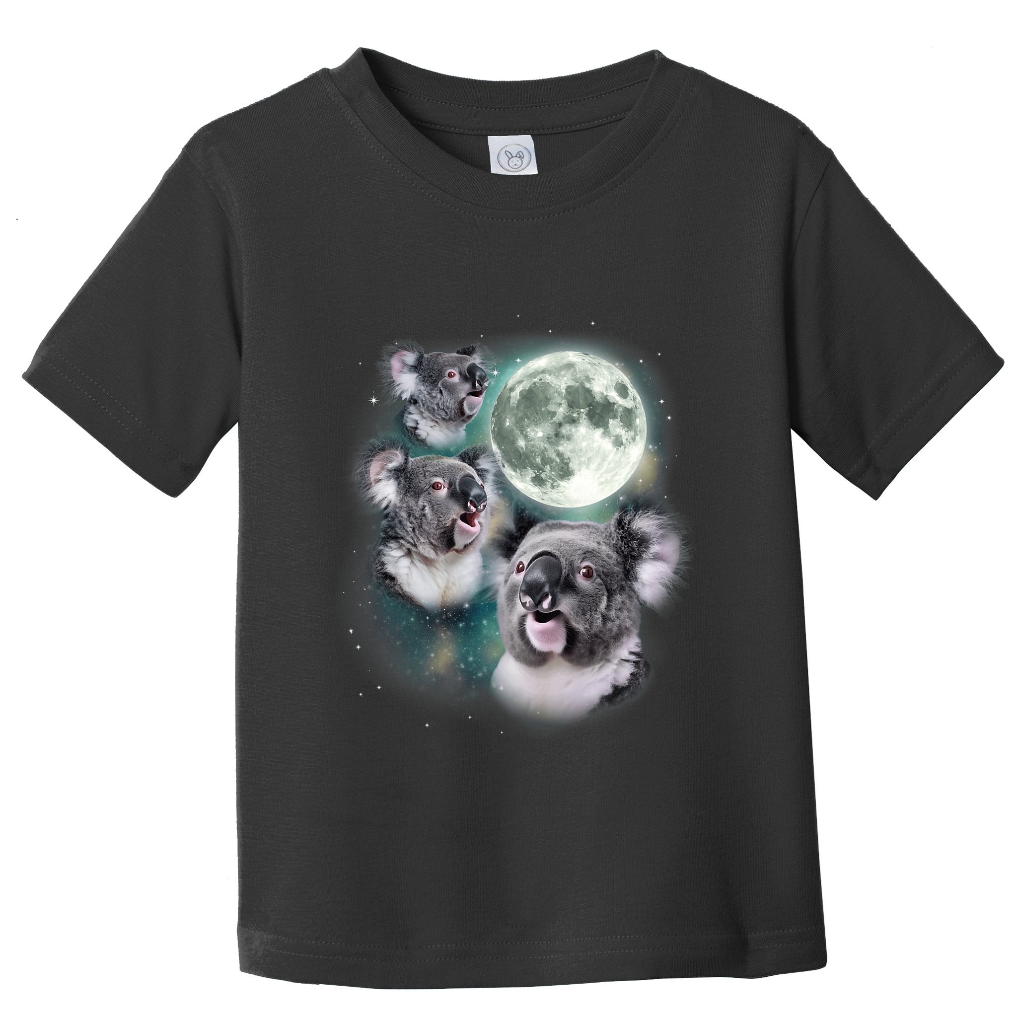 Three Koala Moon Cute Quirky Meme Howling Wildlife Koala Toddler T-Shirt