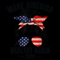 Trump Kennedy Make America Healthy Again Messy Bun Us Flag Backpack