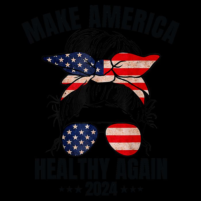 Trump Kennedy Make America Healthy Again Messy Bun Us Flag Backpack