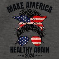 Trump Kennedy Make America Healthy Again Messy Bun Us Flag Vector Backpack