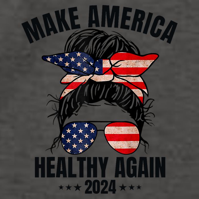Trump Kennedy Make America Healthy Again Messy Bun Us Flag Vector Backpack