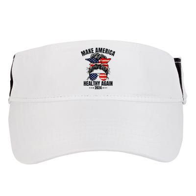 Trump Kennedy Make America Healthy Again Messy Bun Us Flag Adult Drive Performance Visor