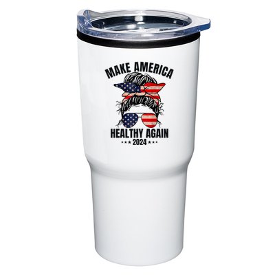 Trump Kennedy Make America Healthy Again Messy Bun Us Flag Tumbler