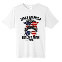 Trump Kennedy Make America Healthy Again Messy Bun Us Flag Tall Fusion ChromaSoft Performance T-Shirt