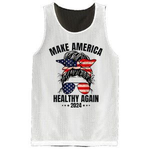 Trump Kennedy Make America Healthy Again Messy Bun Us Flag Mesh Reversible Basketball Jersey Tank