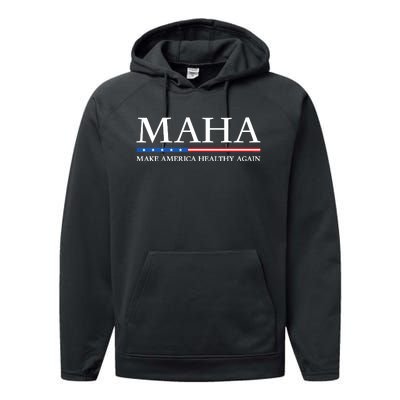 Trump Kennedy Maha Make America Healthy Again 2024 Performance Fleece Hoodie