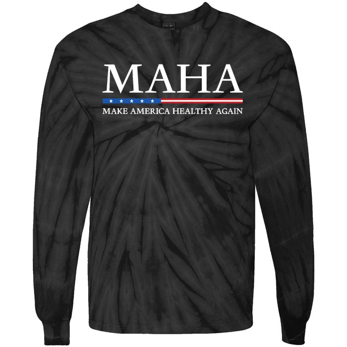 Trump Kennedy Maha Make America Healthy Again 2024 Tie-Dye Long Sleeve Shirt