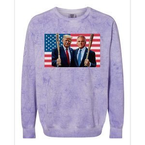 Trump Kennedy Maga Maha Baseball Bat Usa Flag Colorblast Crewneck Sweatshirt