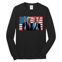 Trump Kennedy Maga Maha Baseball Bat Usa Flag Tall Long Sleeve T-Shirt