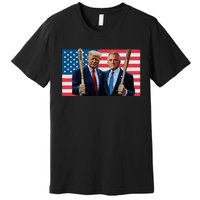 Trump Kennedy Maga Maha Baseball Bat Usa Flag Premium T-Shirt