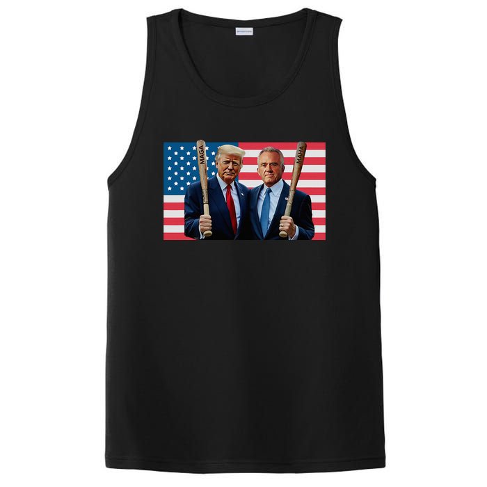 Trump Kennedy Maga Maha Baseball Bat Usa Flag PosiCharge Competitor Tank