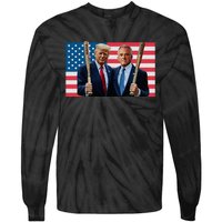 Trump Kennedy Maga Maha Baseball Bat Usa Flag Tie-Dye Long Sleeve Shirt