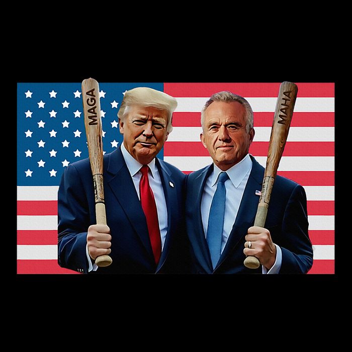 Trump Kennedy Maga Maha Baseball Bat Usa Flag Women's V-Neck T-Shirt