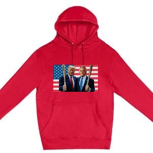 Trump Kennedy Maga Maha Baseball Bat Usa Flag Premium Pullover Hoodie