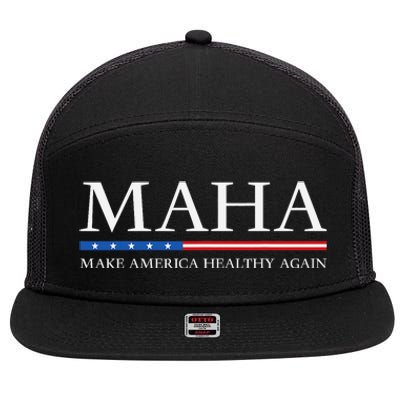 Trump Kennedy Maha Make America Healthy Again 2024 7 Panel Mesh Trucker Snapback Hat