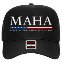 Trump Kennedy Maha Make America Healthy Again 2024 High Crown Mesh Back Trucker Hat