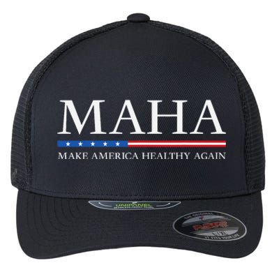 Trump Kennedy Maha Make America Healthy Again 2024 Flexfit Unipanel Trucker Cap