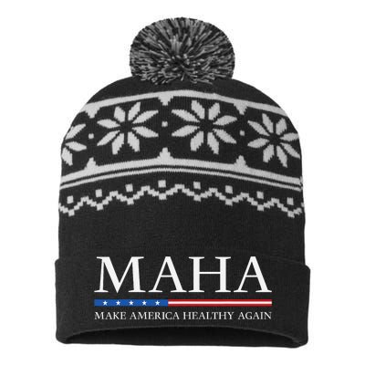 Trump Kennedy Maha Make America Healthy Again 2024 USA-Made Snowflake Beanie