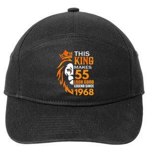 This King Makes 55 Look Good Legend Since 1968 7-Panel Snapback Hat