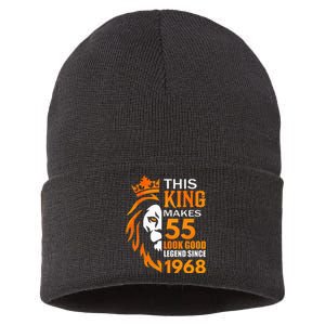 This King Makes 55 Look Good Legend Since 1968 Sustainable Knit Beanie