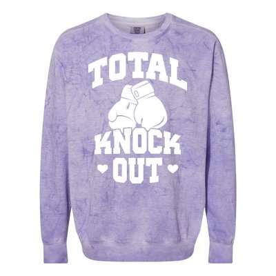 Total Knock Out Boxing Cute Gift Colorblast Crewneck Sweatshirt