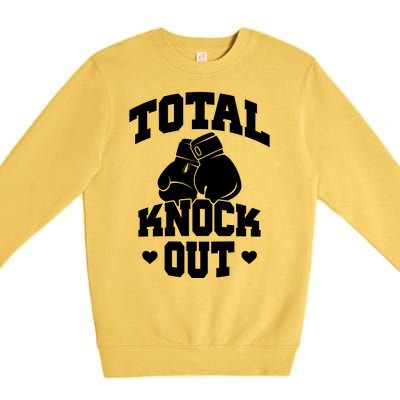 Total Knock Out Boxing Cute Gift Premium Crewneck Sweatshirt