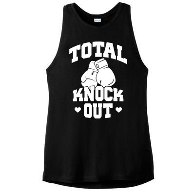 Total Knock Out Boxing Cute Gift Ladies PosiCharge Tri-Blend Wicking Tank