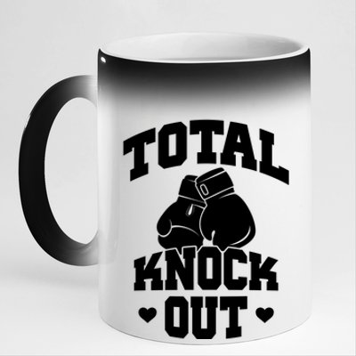 Total Knock Out Boxing Cute Gift 11oz Black Color Changing Mug