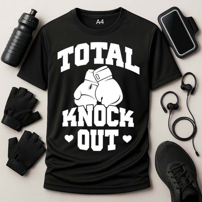 Total Knock Out Boxing Cute Gift Cooling Performance Crew T-Shirt