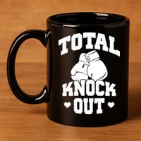 Total Knock Out Boxing Cute Gift 11oz C Handle Ceramic Mug