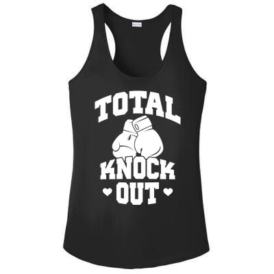 Total Knock Out Boxing Cute Gift Ladies PosiCharge Competitor Racerback Tank