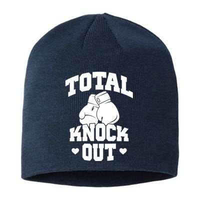 Total Knock Out Boxing Cute Gift Sustainable Beanie