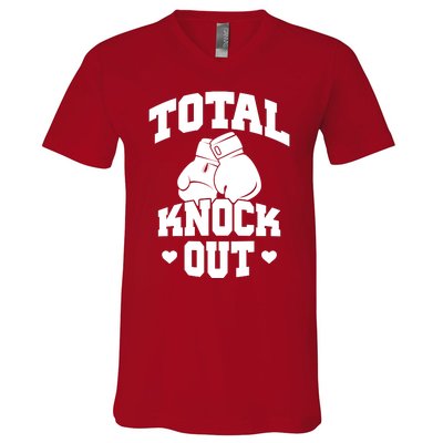 Total Knock Out Boxing Cute Gift V-Neck T-Shirt