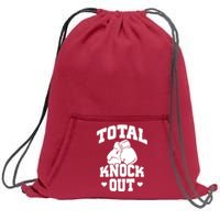 Total Knock Out Boxing Cute Gift Sweatshirt Cinch Pack Bag