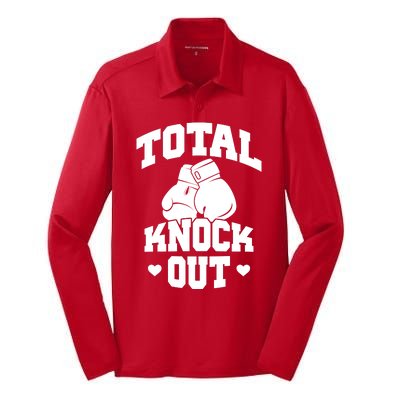 Total Knock Out Boxing Cute Gift Silk Touch Performance Long Sleeve Polo