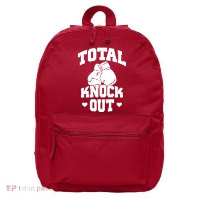 Total Knock Out Boxing Cute Gift 16 in Basic Backpack