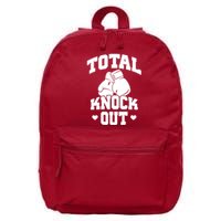 Total Knock Out Boxing Cute Gift 16 in Basic Backpack