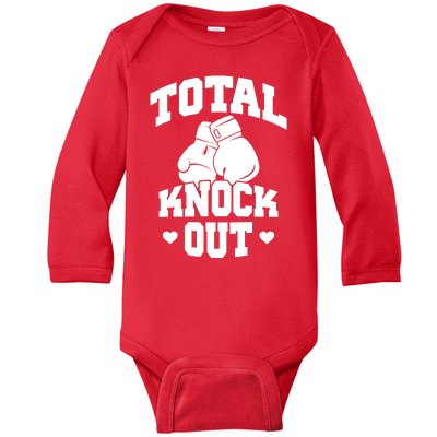 Total Knock Out Boxing Cute Gift Baby Long Sleeve Bodysuit