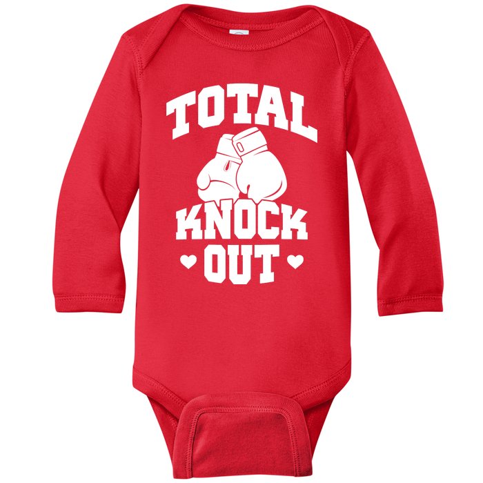 Total Knock Out Boxing Cute Gift Baby Long Sleeve Bodysuit