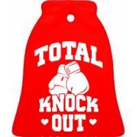 Total Knock Out Boxing Cute Gift Ceramic Bell Ornament