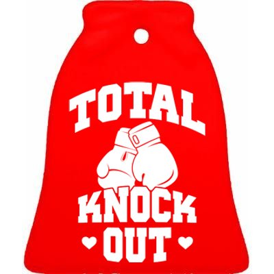 Total Knock Out Boxing Cute Gift Ceramic Bell Ornament