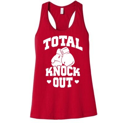 Total Knock Out Boxing Cute Gift Women's Racerback Tank