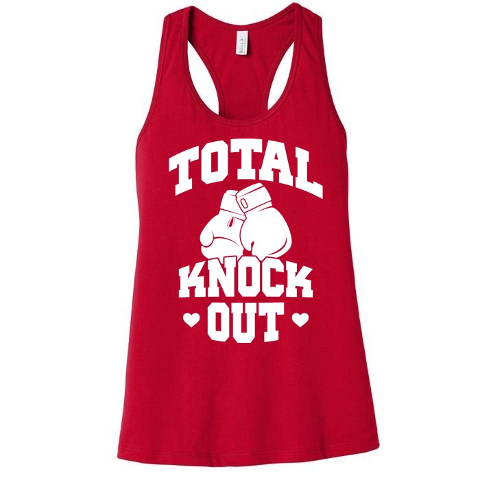 Total Knock Out Boxing Cute Gift Women's Racerback Tank