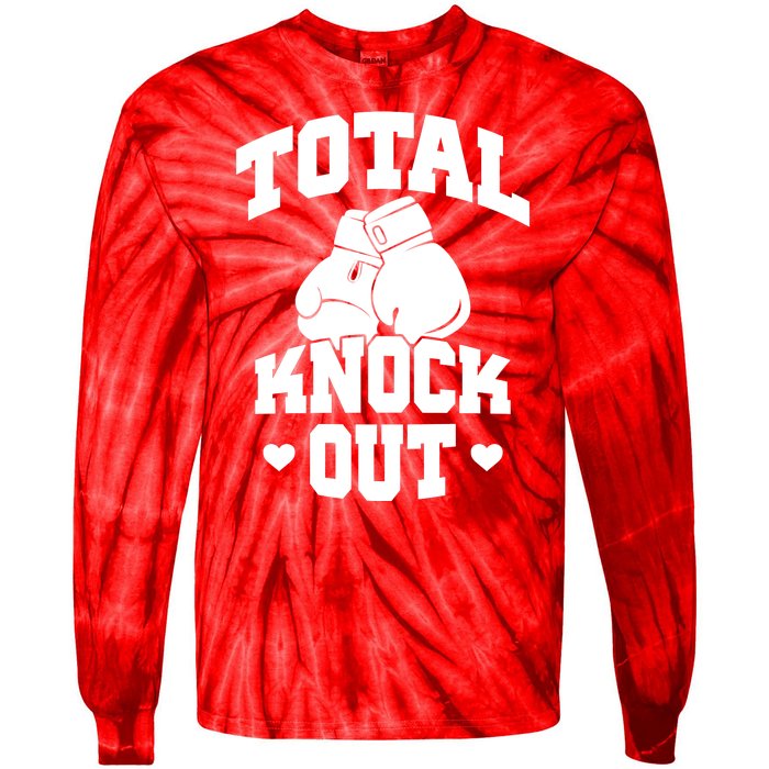 Total Knock Out Boxing Cute Gift Tie-Dye Long Sleeve Shirt