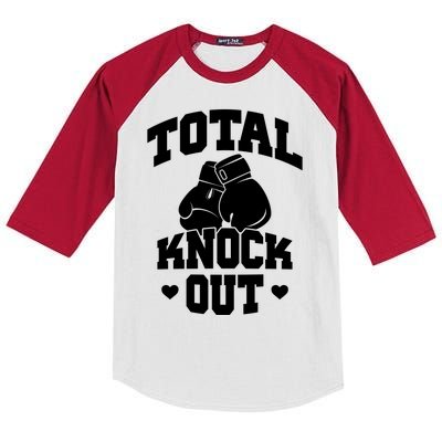 Total Knock Out Boxing Cute Gift Kids Colorblock Raglan Jersey