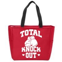 Total Knock Out Boxing Cute Gift Zip Tote Bag