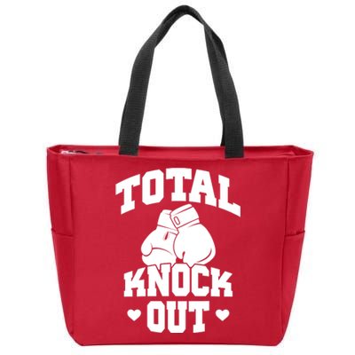 Total Knock Out Boxing Cute Gift Zip Tote Bag